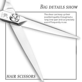 Japanese Steel Professional Barber Scissors Wear Resistance Precise Cutting