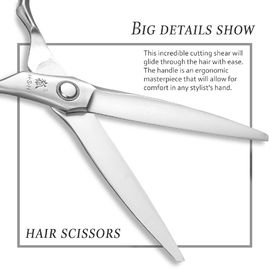 Copper Gold Titanium Hair Scissors Customized Logo Convex Edge Smooth Handfeel