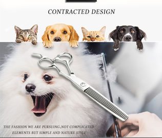 Beautiful Pet Grooming Scissors High Sharpness Silver Color Precise Cutting